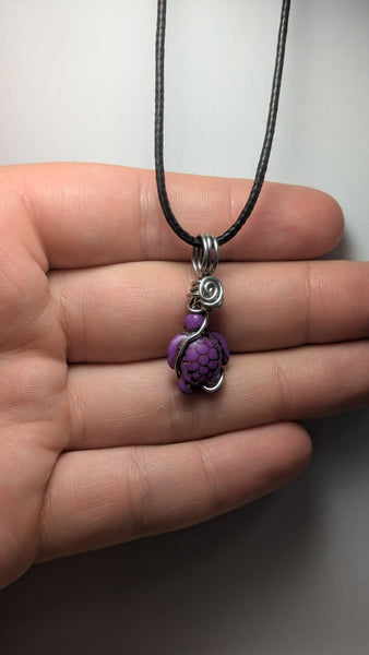 Howlite turtle dyed-purple