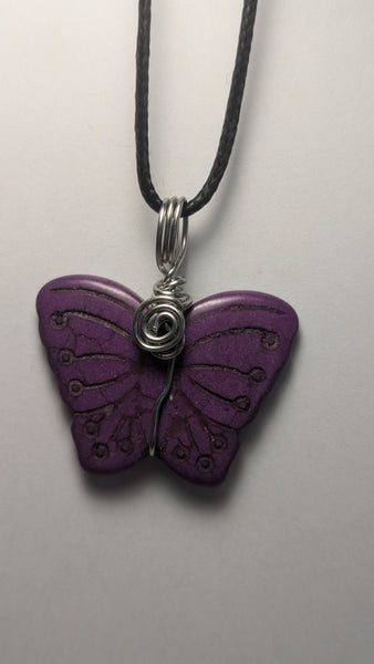 Butterfly Howlite dyed-purple