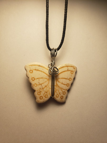 Butterfly Howlite dyed-white
