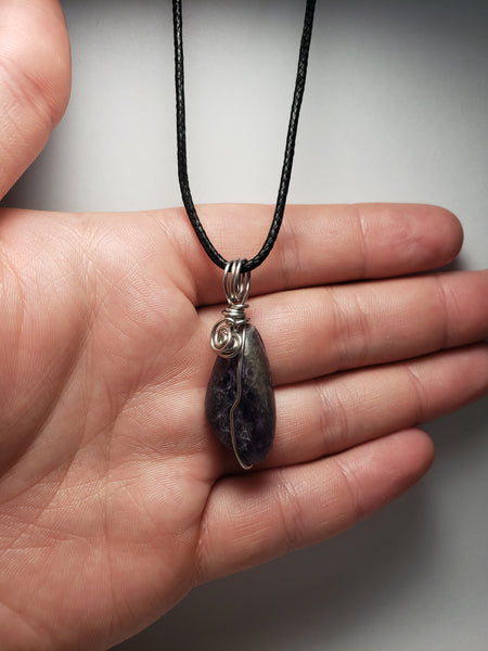 Amethyst crystal necklace