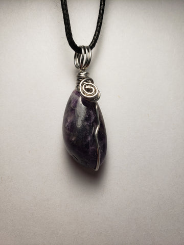 Amethyst crystal necklace